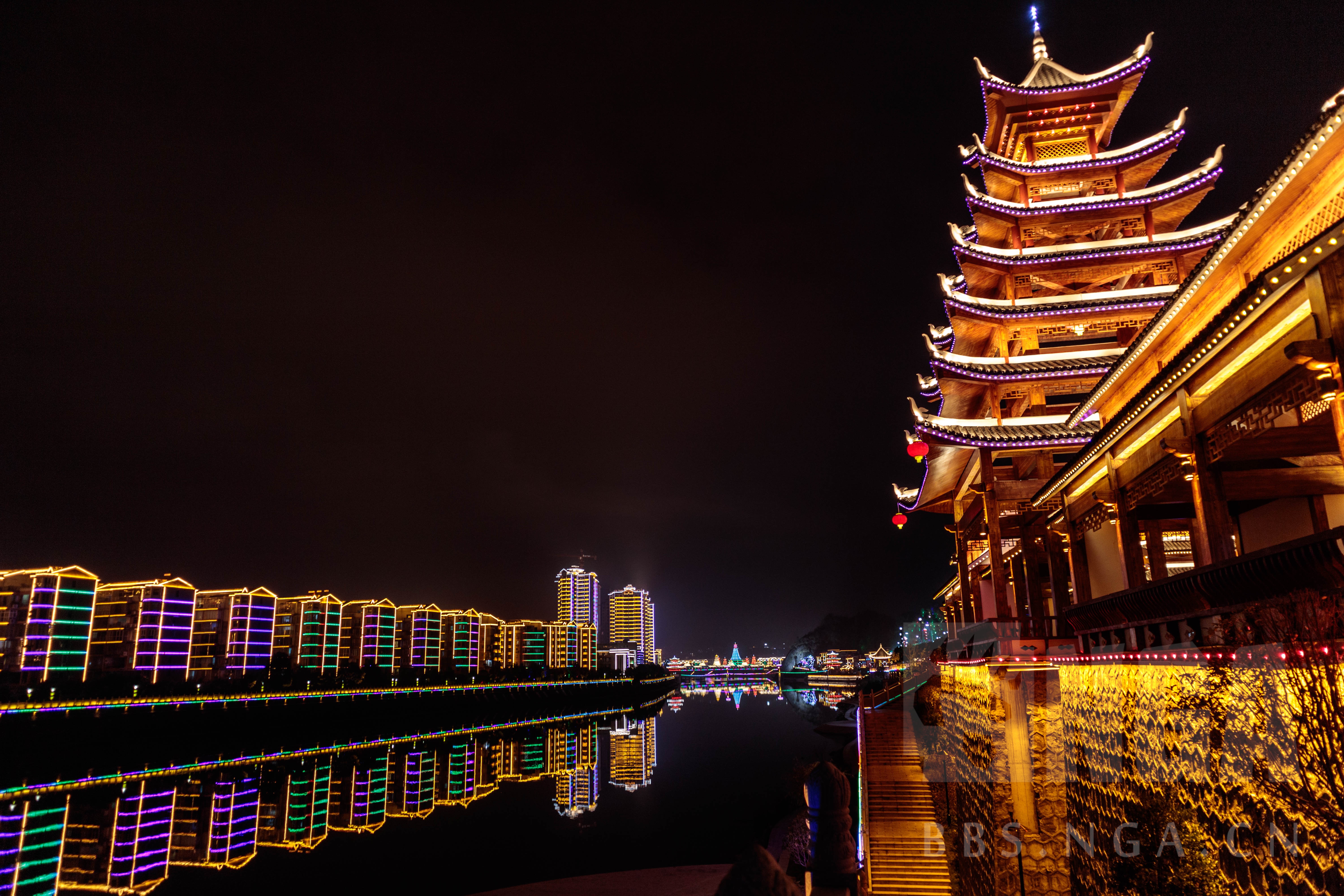 小县城图片 夜景图片