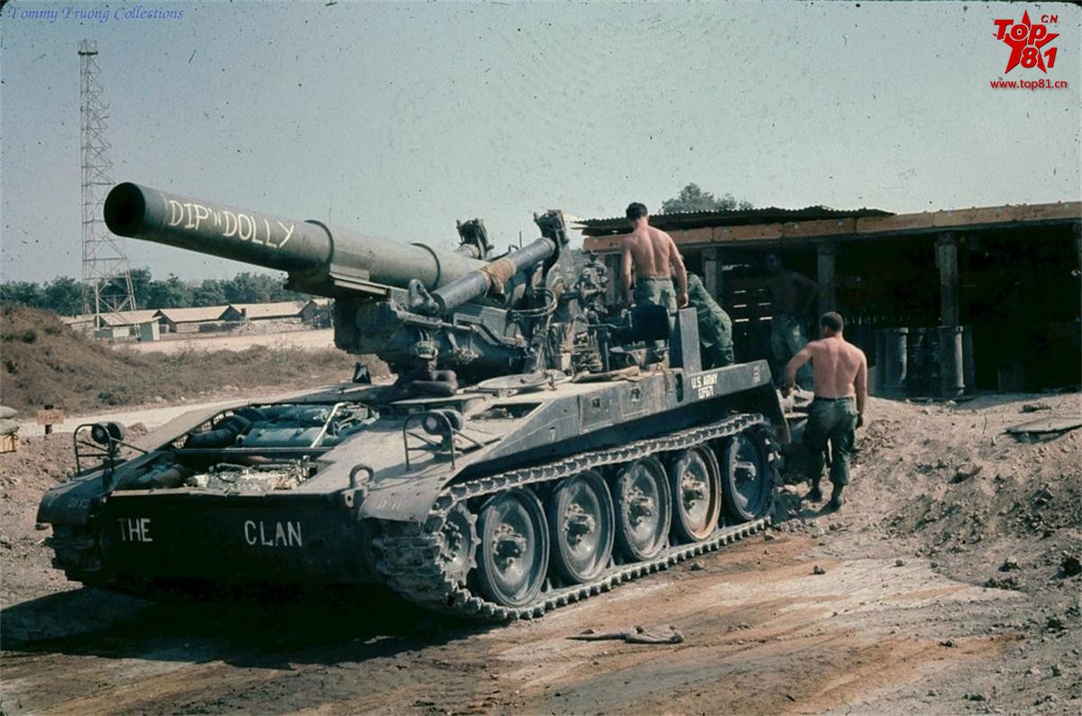大粗管子越战时期美军的203毫米自行榴弹炮营就是m4043