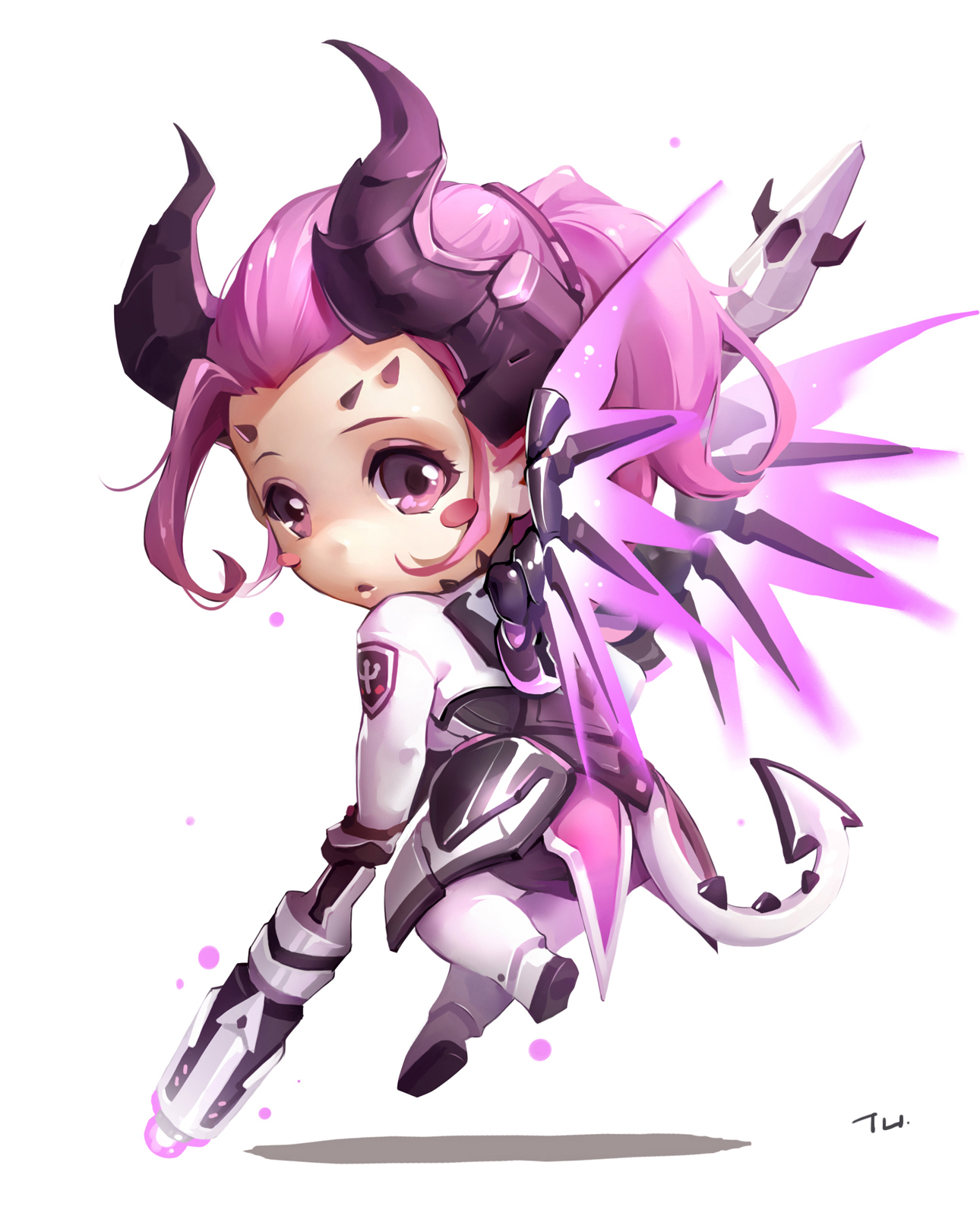 原创几张q版ow天使dva小美猎空半藏秩序