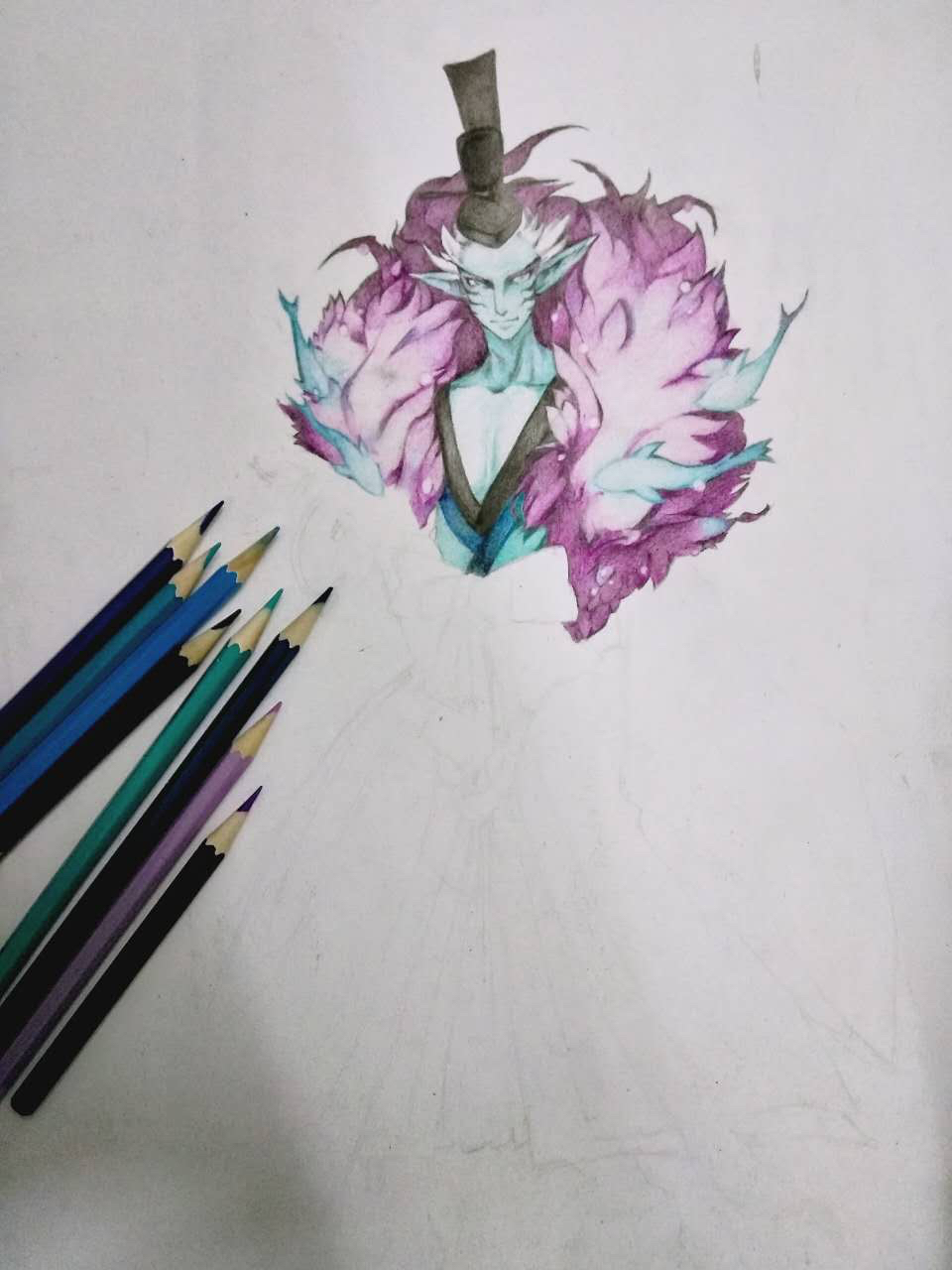 手绘阴阳师系列第二弹荒川之主