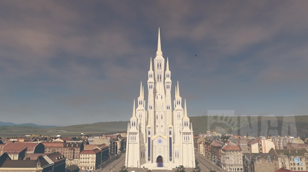 [steam相关] 魔兽玩家在 城市天际线中打造暴风城大教堂,好评如潮