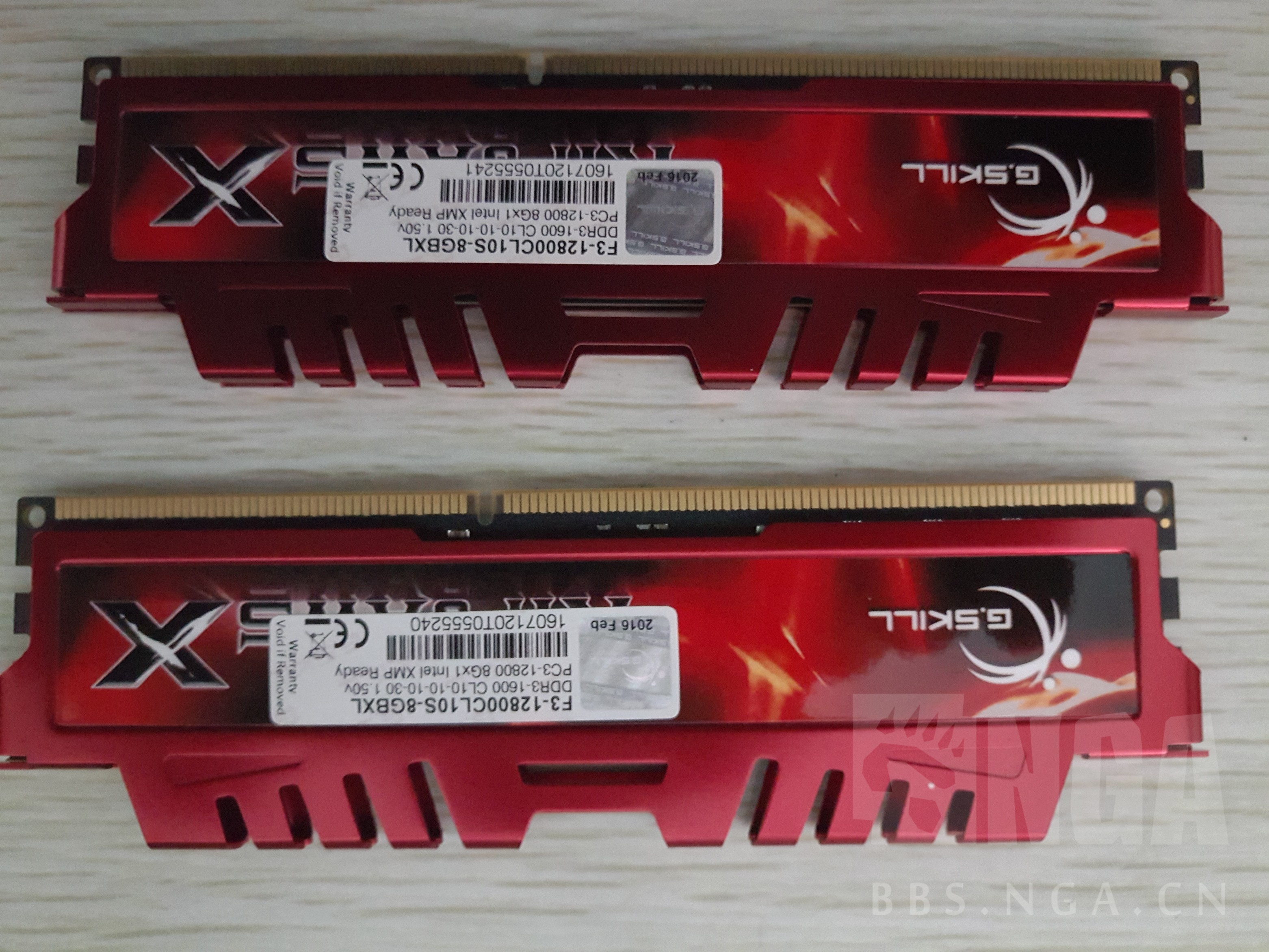 电脑硬件出芝奇ddr3内存2条单条8g已出