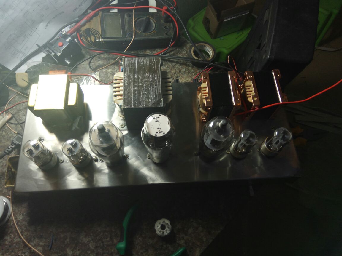 制作发烧6n8p电子管推fu7单端胆机功放