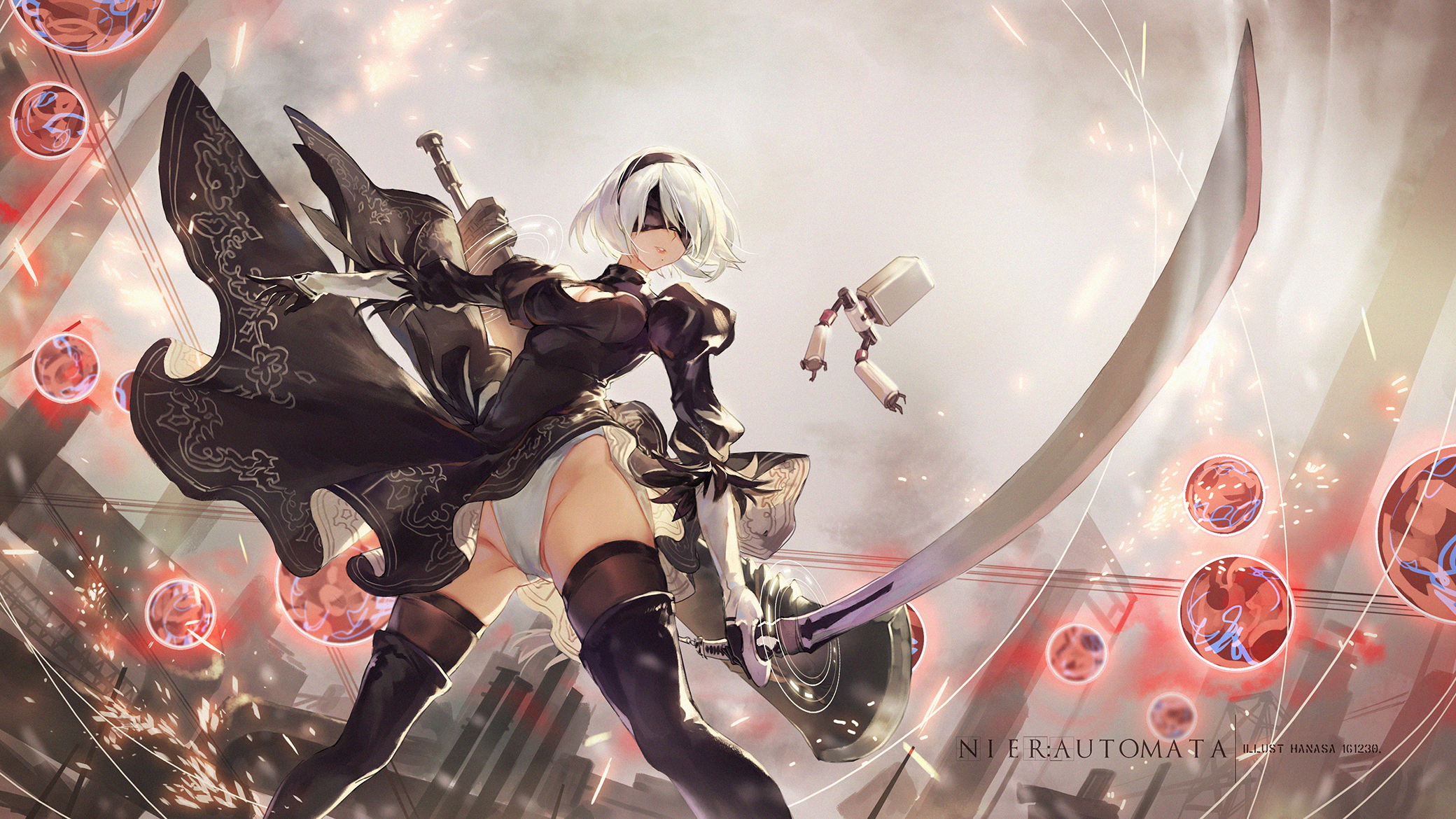 原创知道你们喜欢2b小姐姐所以随手画了张8bit像素版的