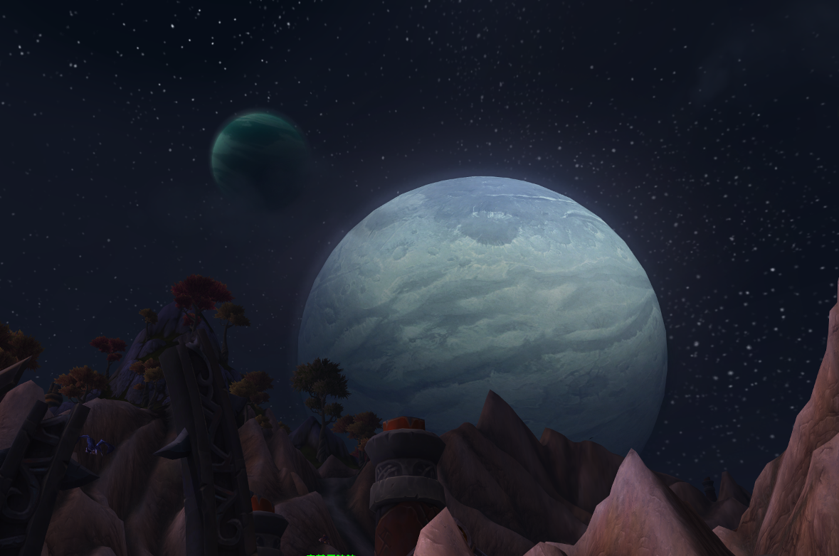 原来德拉诺也有双月啊 而且还这么大 nga玩家社区