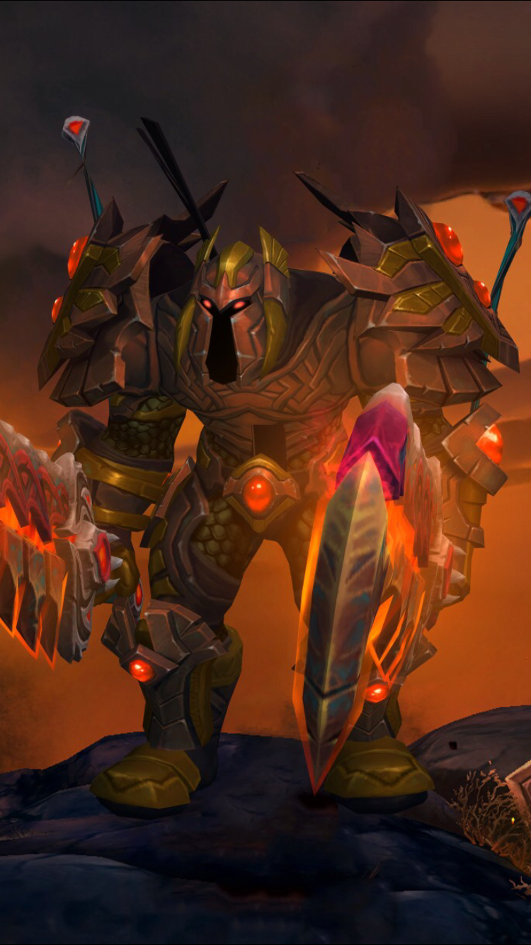 男兽人狂暴战,跪求跟能量平衡金色外观搭配的幻化