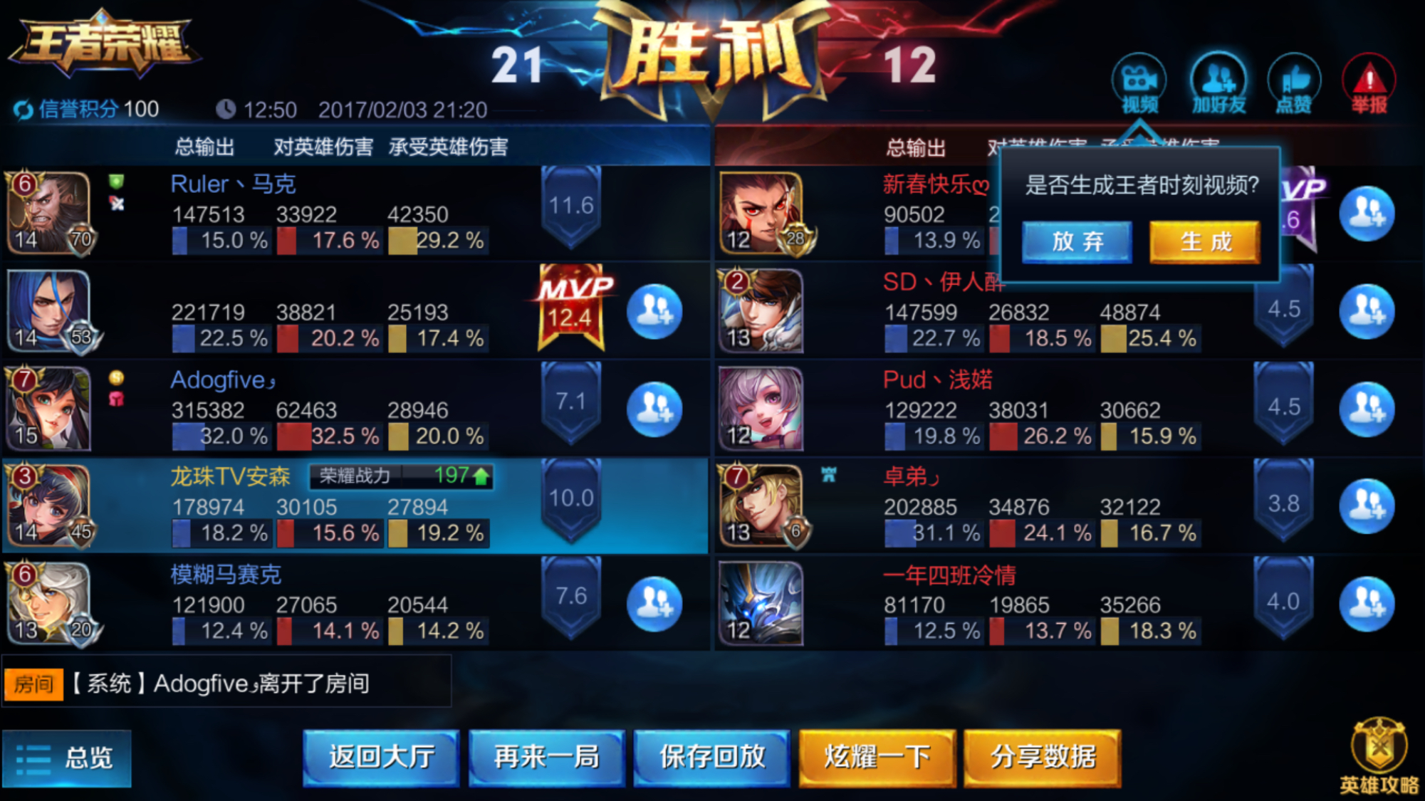 王者荣耀 你们排位赢一把荣耀战力是多少?
