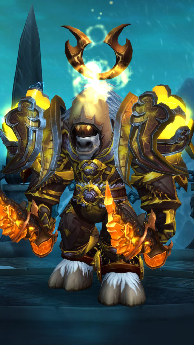 炽热火焰燃烧的dk黄金板甲幻化