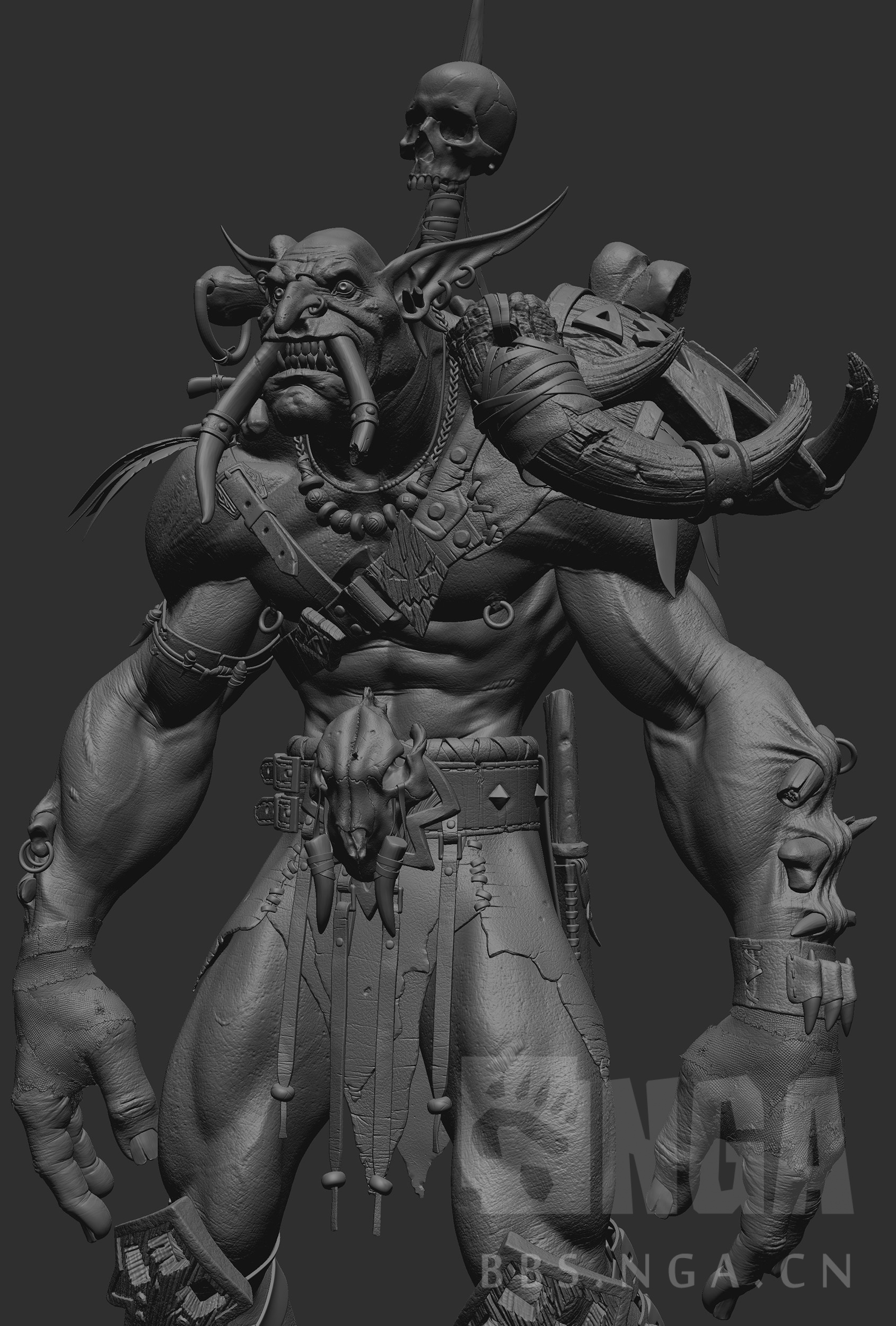 搬运国外设计师制作的巨魔战士3d模型