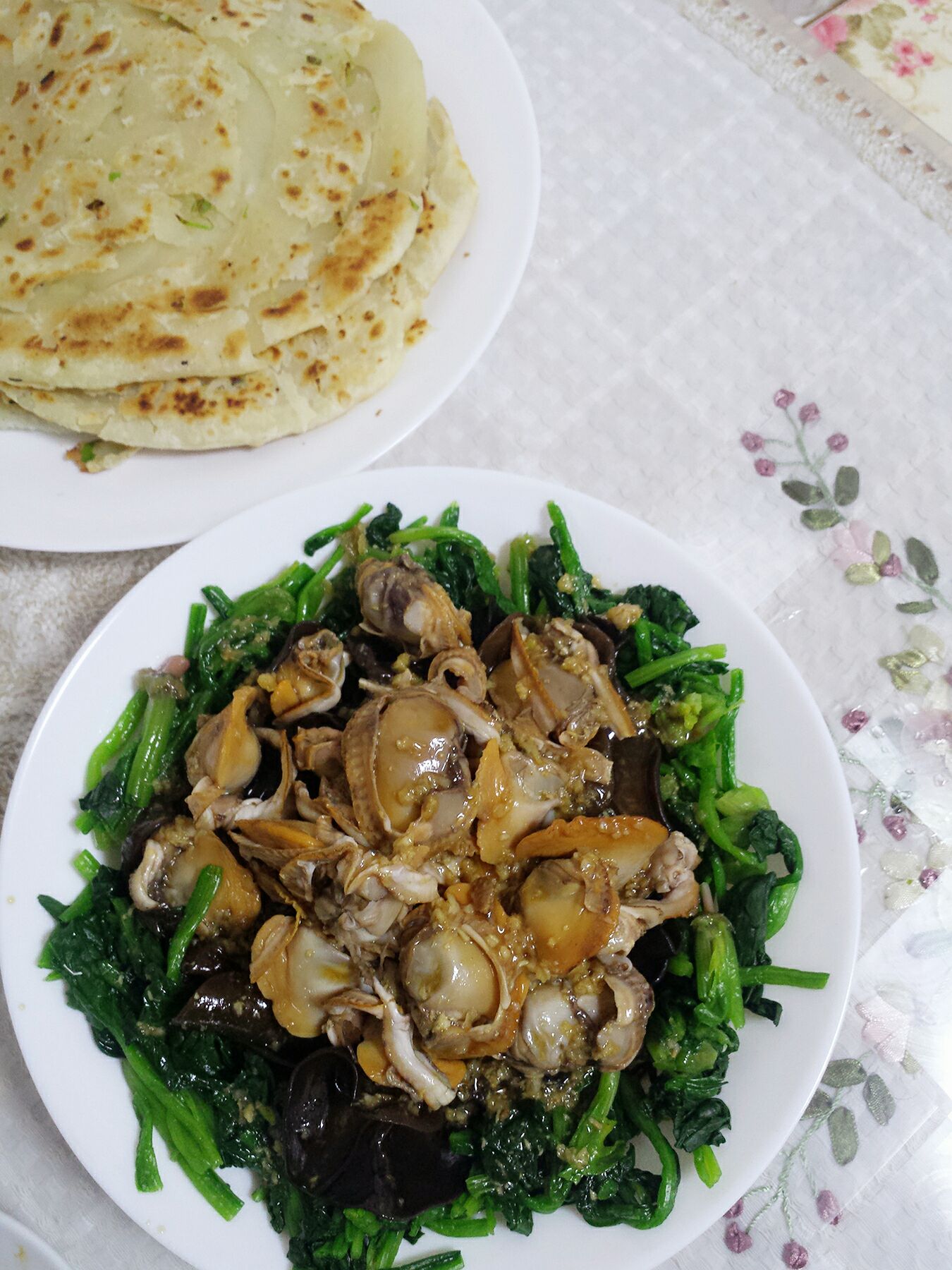 天使76菠菜拌毛蚬子