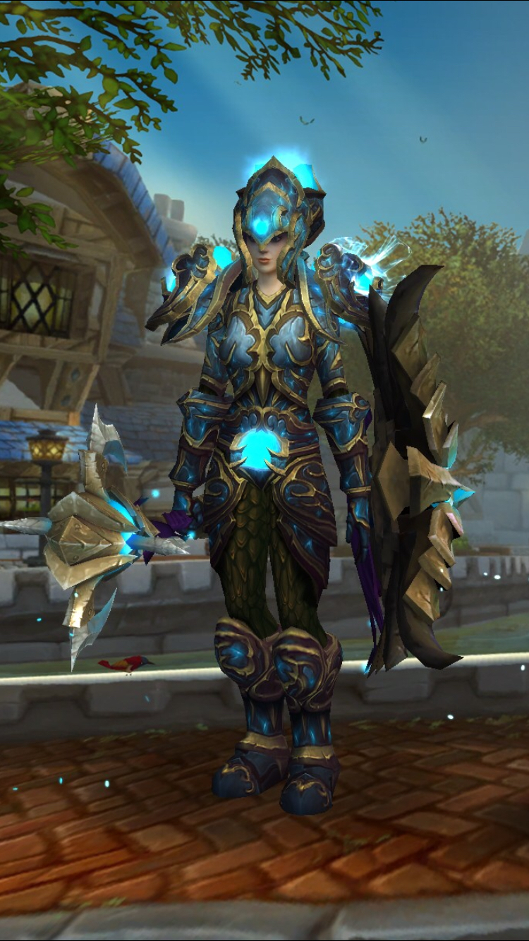 蓝色闪电帝王套竟然和防战神器外观完美搭配了除了666我还能说啥