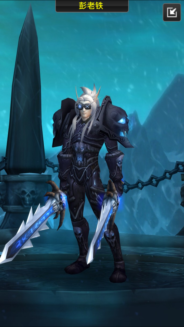 男血精灵板甲t3肩膀幻化.