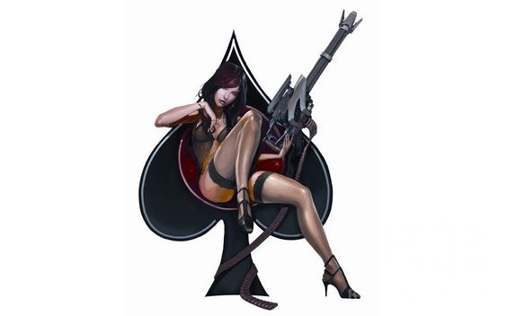 求泰凯斯盔甲上的黑桃女王高清图.