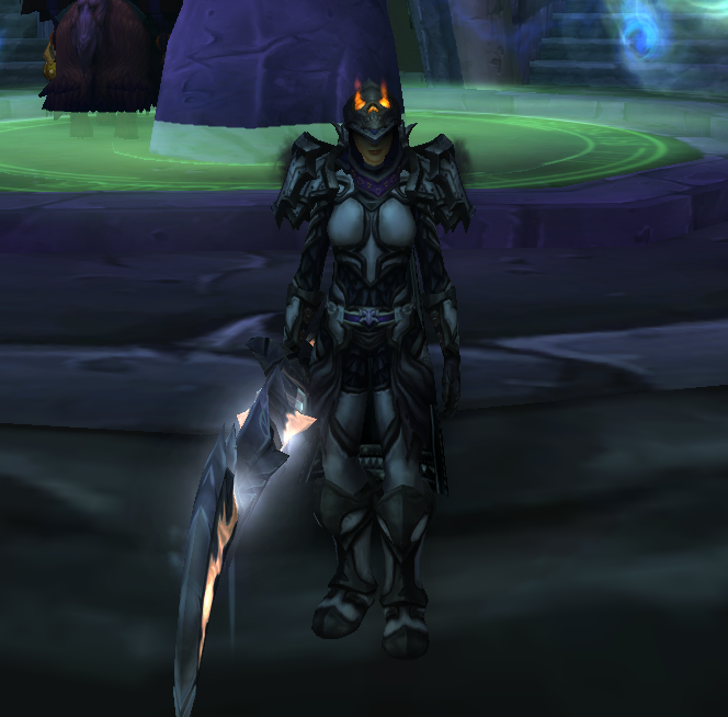 人类板甲女战士黑色一套很帅