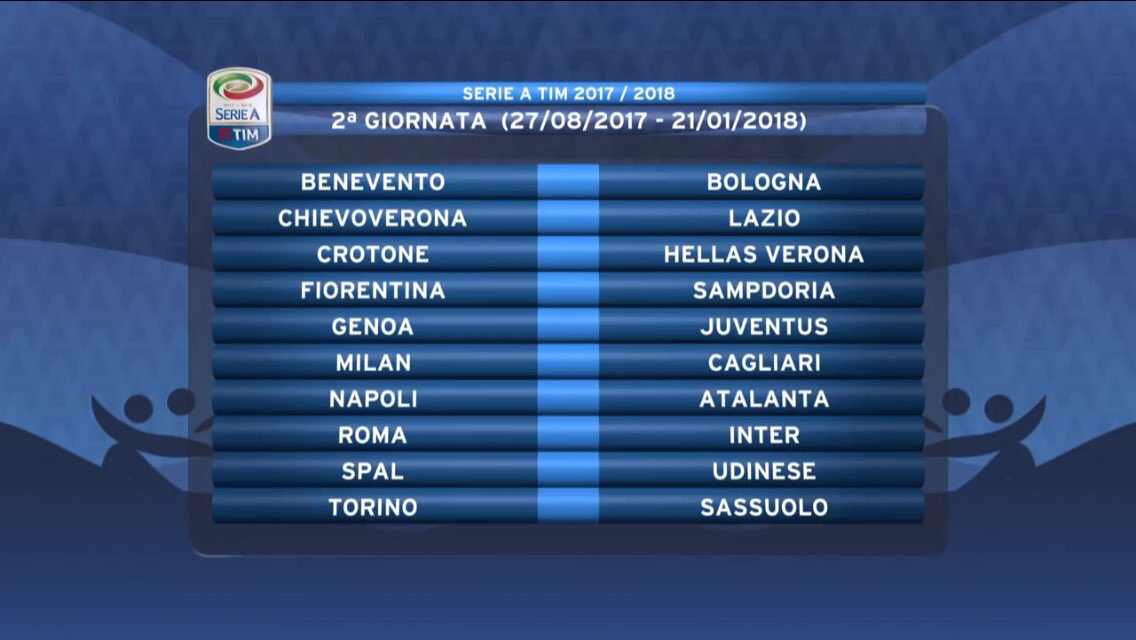 意甲联赛赛程第一轮米兰客场对阵克罗托内