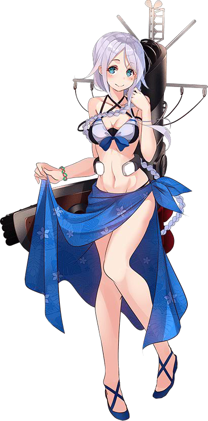 [舰colle] 文月改二和海风泳装的立绘吐槽