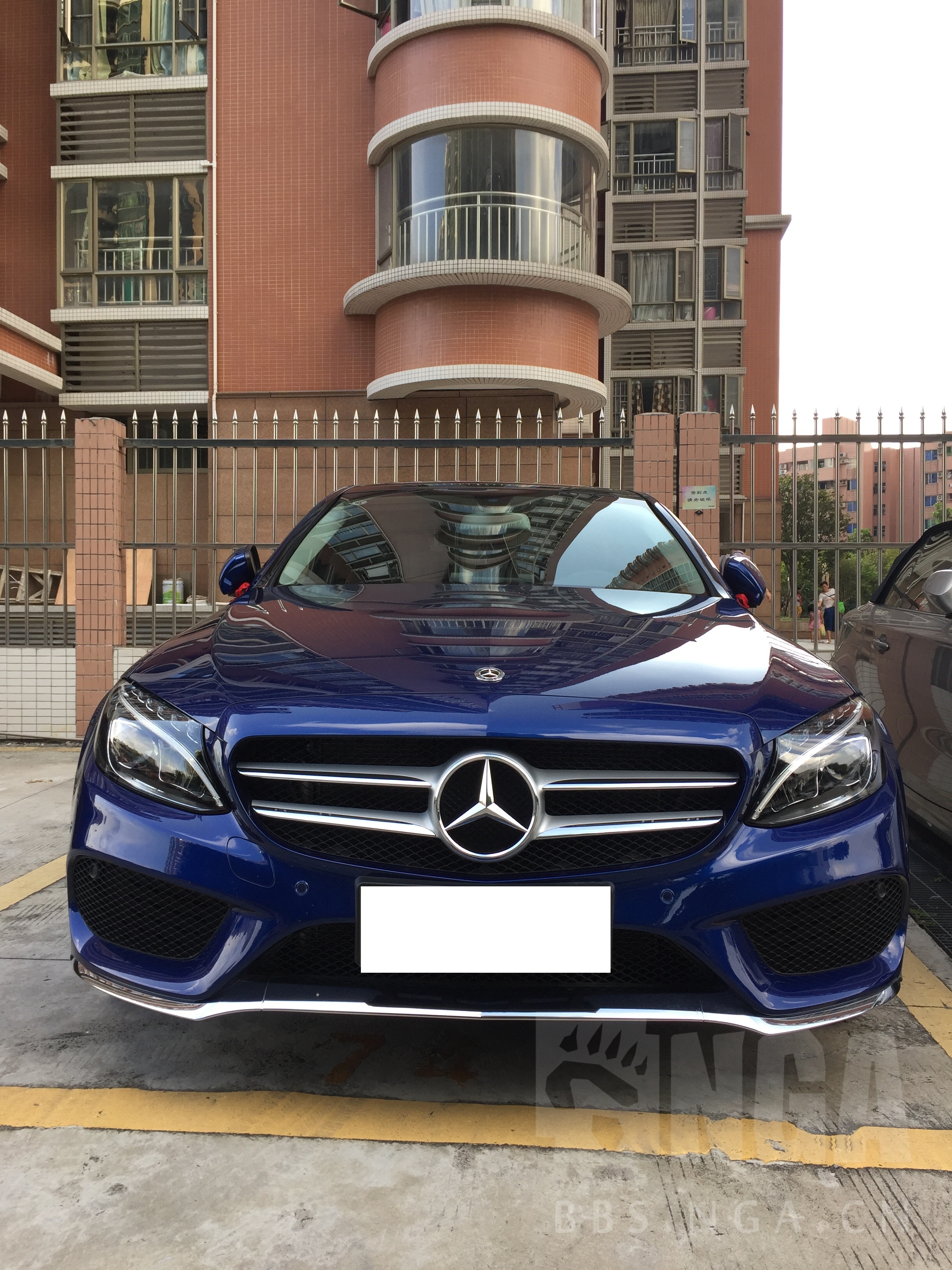 车版专栏提车作业持证14年中年人的第一台车奔驰c200l宝石蓝作业