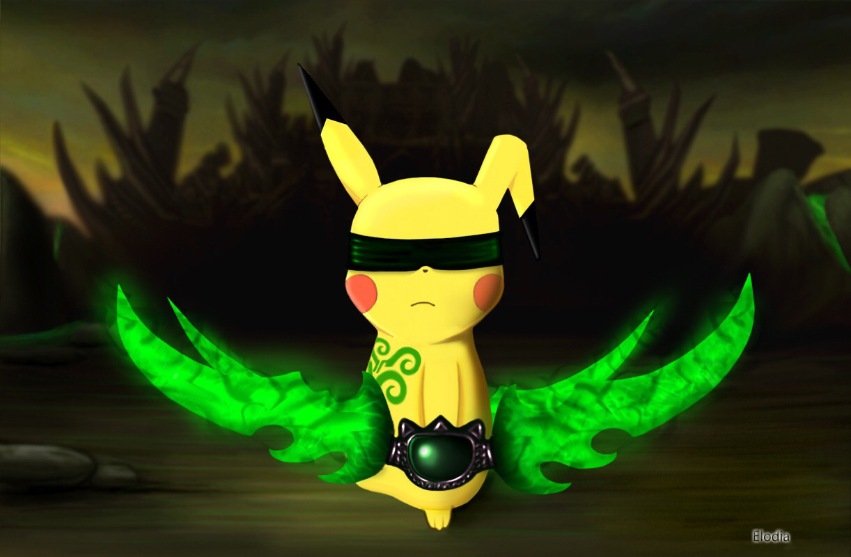 求一张拿着蛋刀的皮卡丘dh图