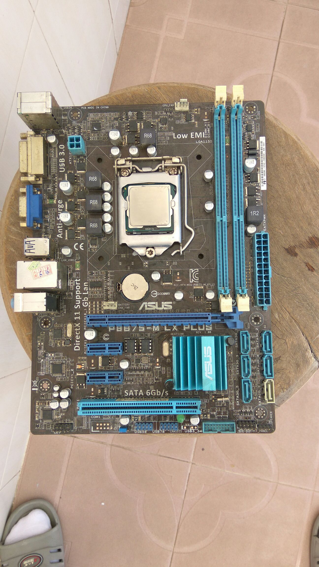 电脑硬件闲置的i53470和一块坏掉的华硕b75m主板暂出