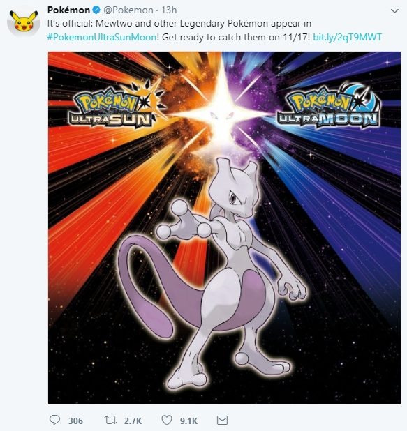 新闻超梦以及其他传说中的宝可梦已加入usum美版闪光银伴战兽准备配信