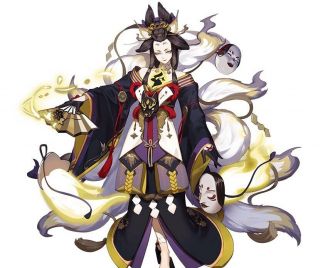 关于玉藻前原画里的三个狐狸面具