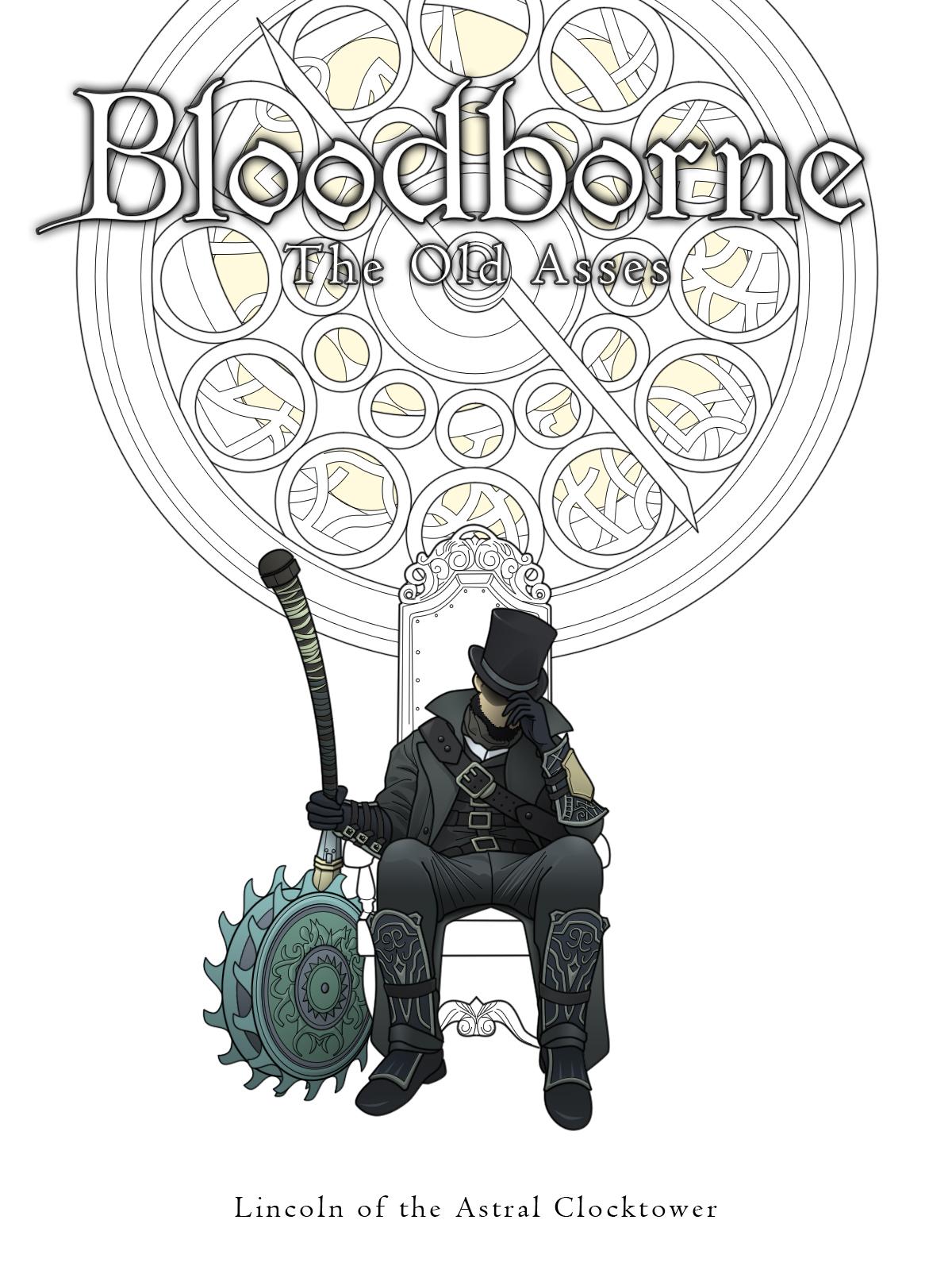 血源诅咒艺术素养作画纪念老猎人白金星辰钟塔的林肯