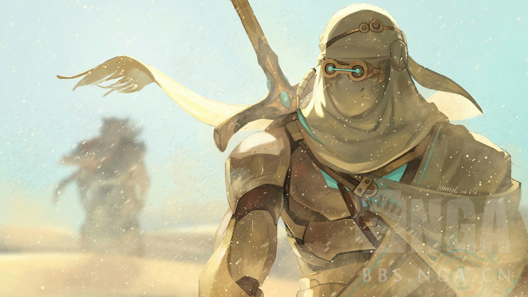 求助 求一张源式背身侧头抽刀的高清图