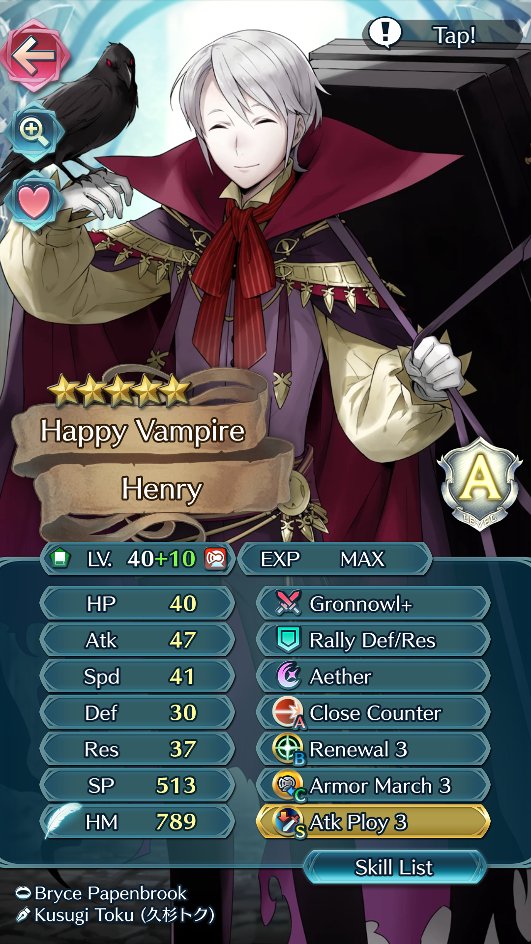 [萌新敲碗] 重甲眯眯眼亨利性格咨询及魔改方案 , 火焰之纹章heroes