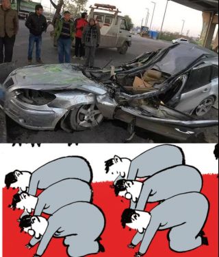 [死里逃生] 郑州一私家车被渣土车压扁,人没事. nga玩家社区