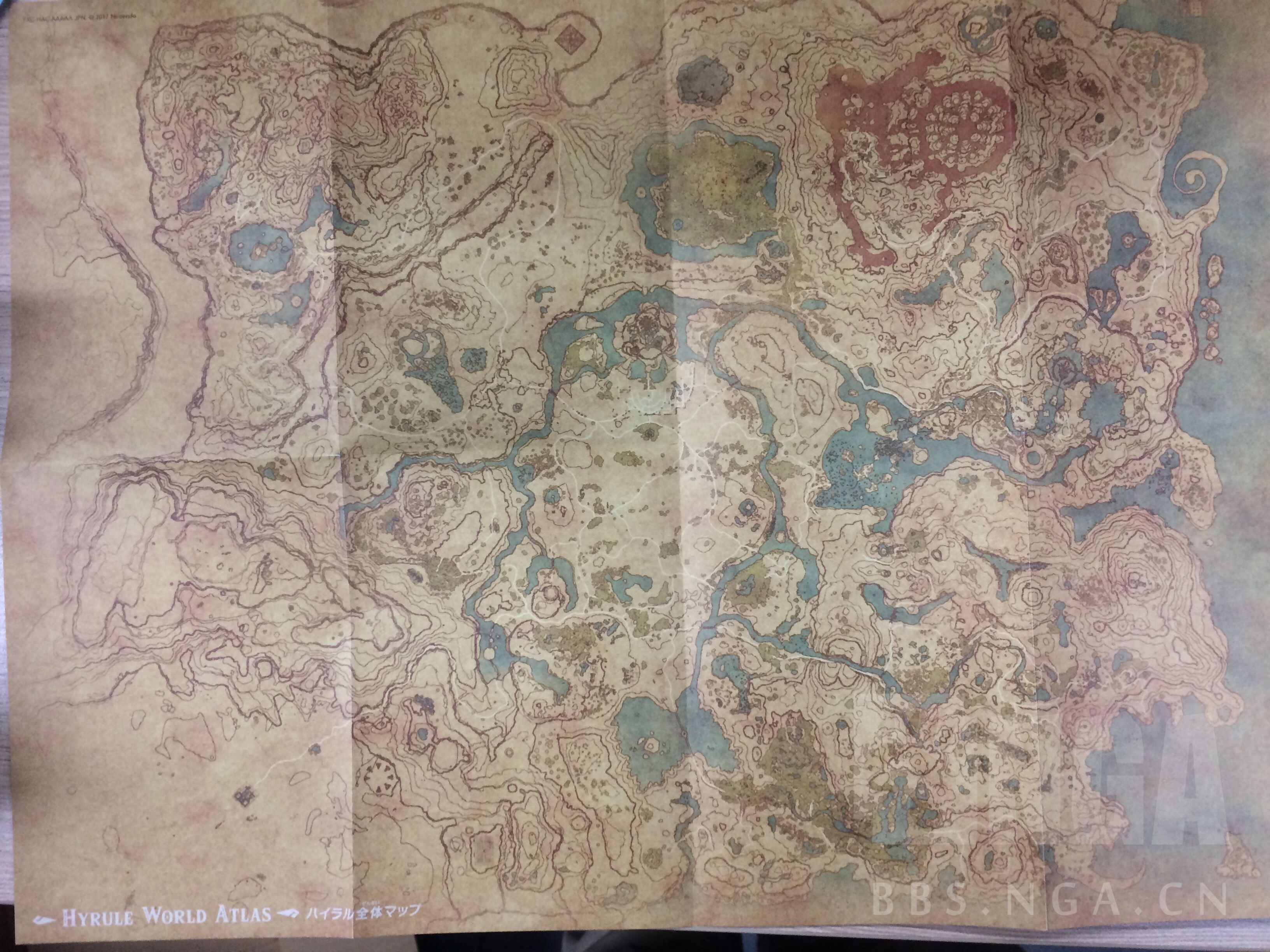 [ns《塞尔达传说旷野之息》冒险手册&地图到了,随便拍了一下