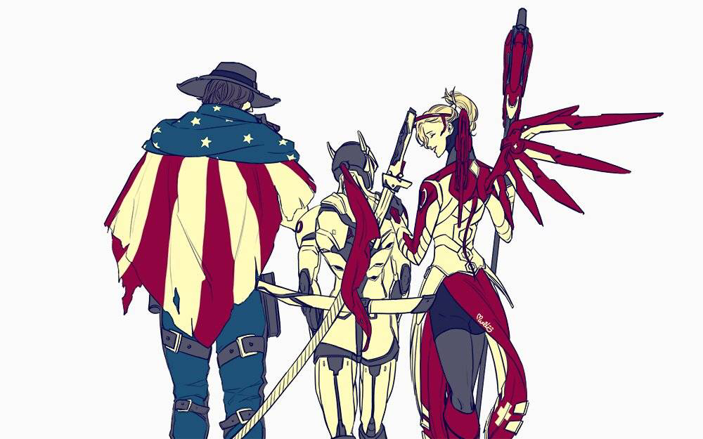 求一张麦克雷x天使的cp图