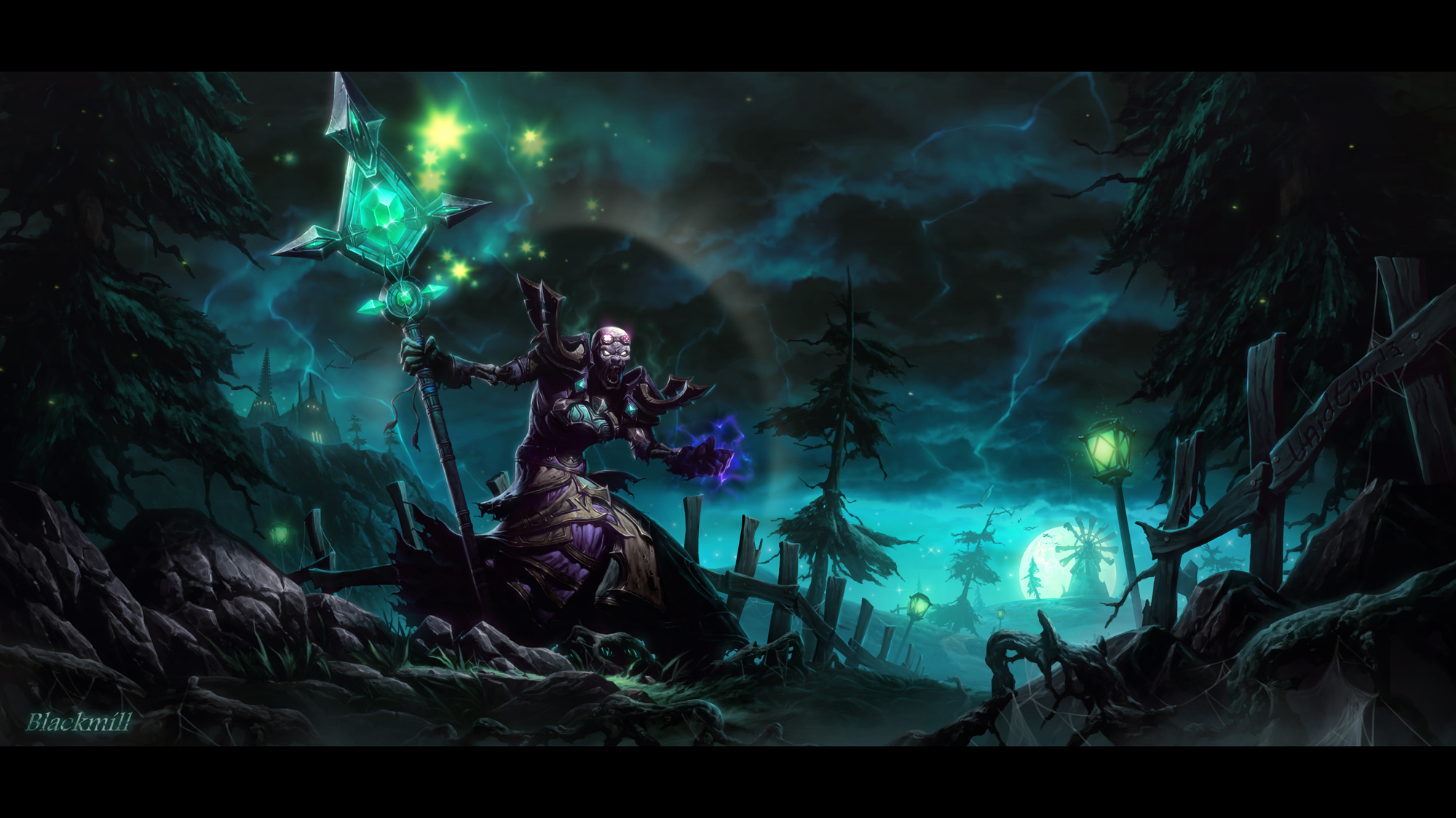 求一张亡灵牧师左手暗影右手圣光的图片