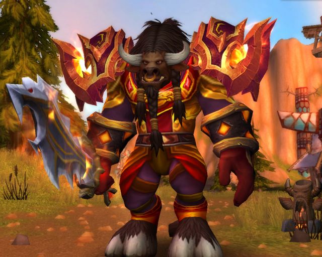 [板甲]牛头人战士红色火焰幻化