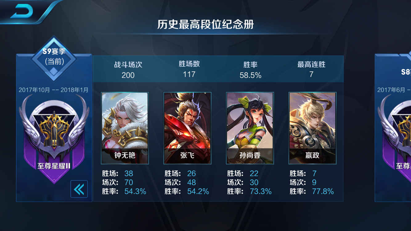 星耀段位.