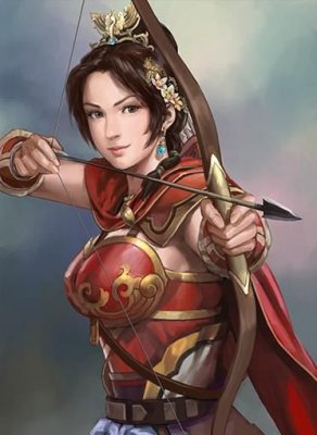 总感觉像三国无双的女武将 看原画的时候,第一反应是孙尚香,第二是