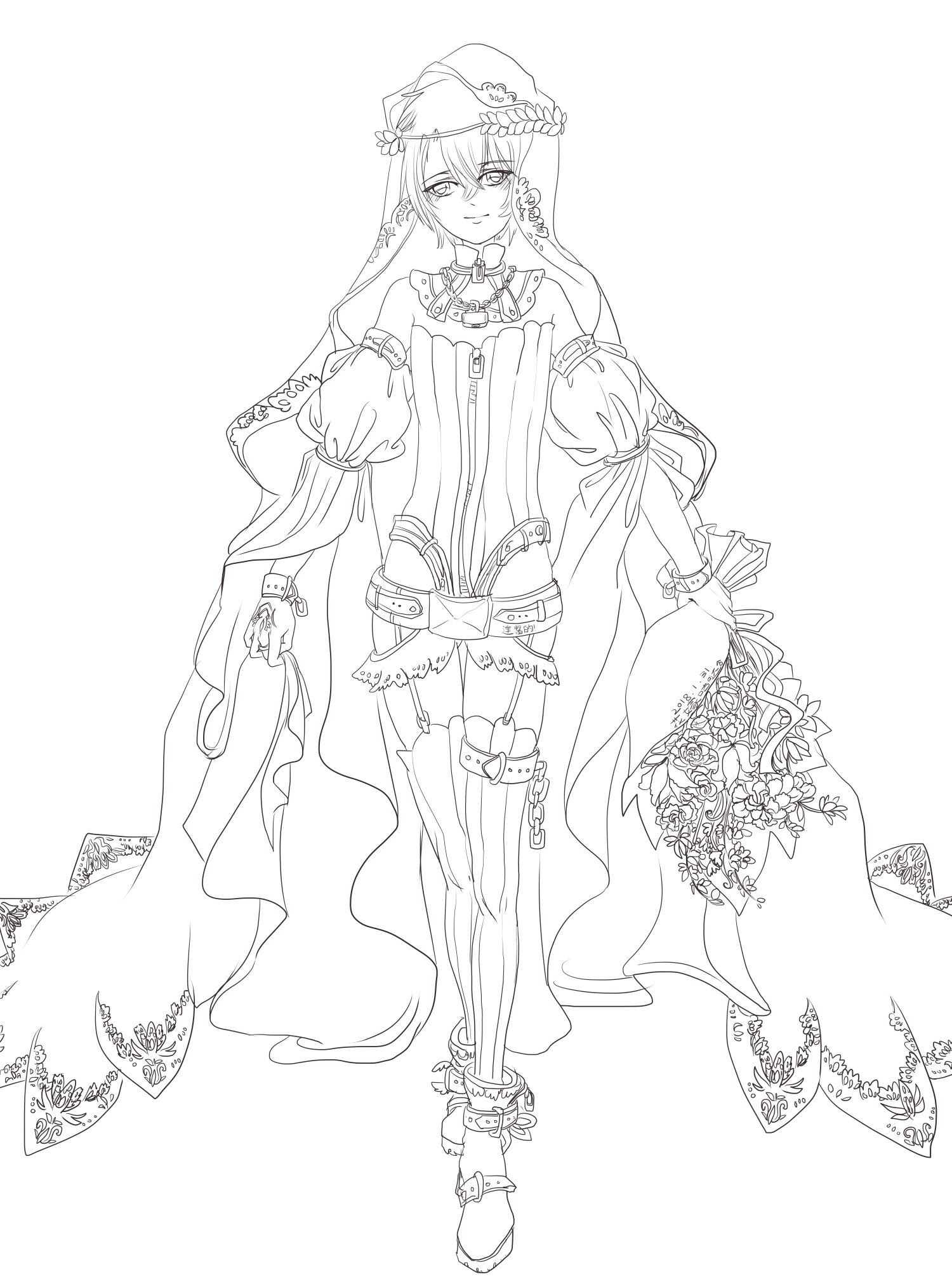 艺术审美e厨力放出a自绘线稿花嫁咕哒君君男性坛友慎入