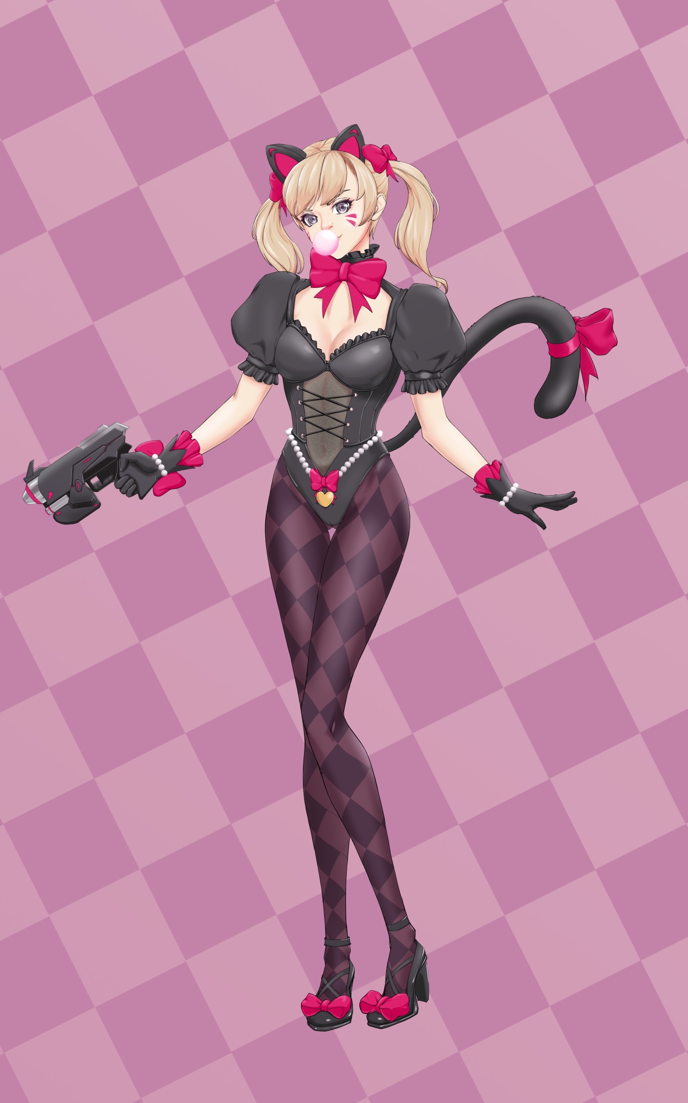 同人创作黑猫洛丽塔dva无裙版