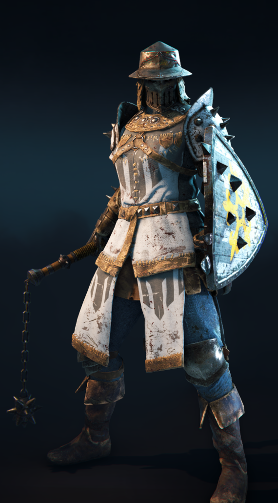 新英雄的武器是连枷或者说链锤总让我觉得设计师是荣耀战魂玩家能举盾