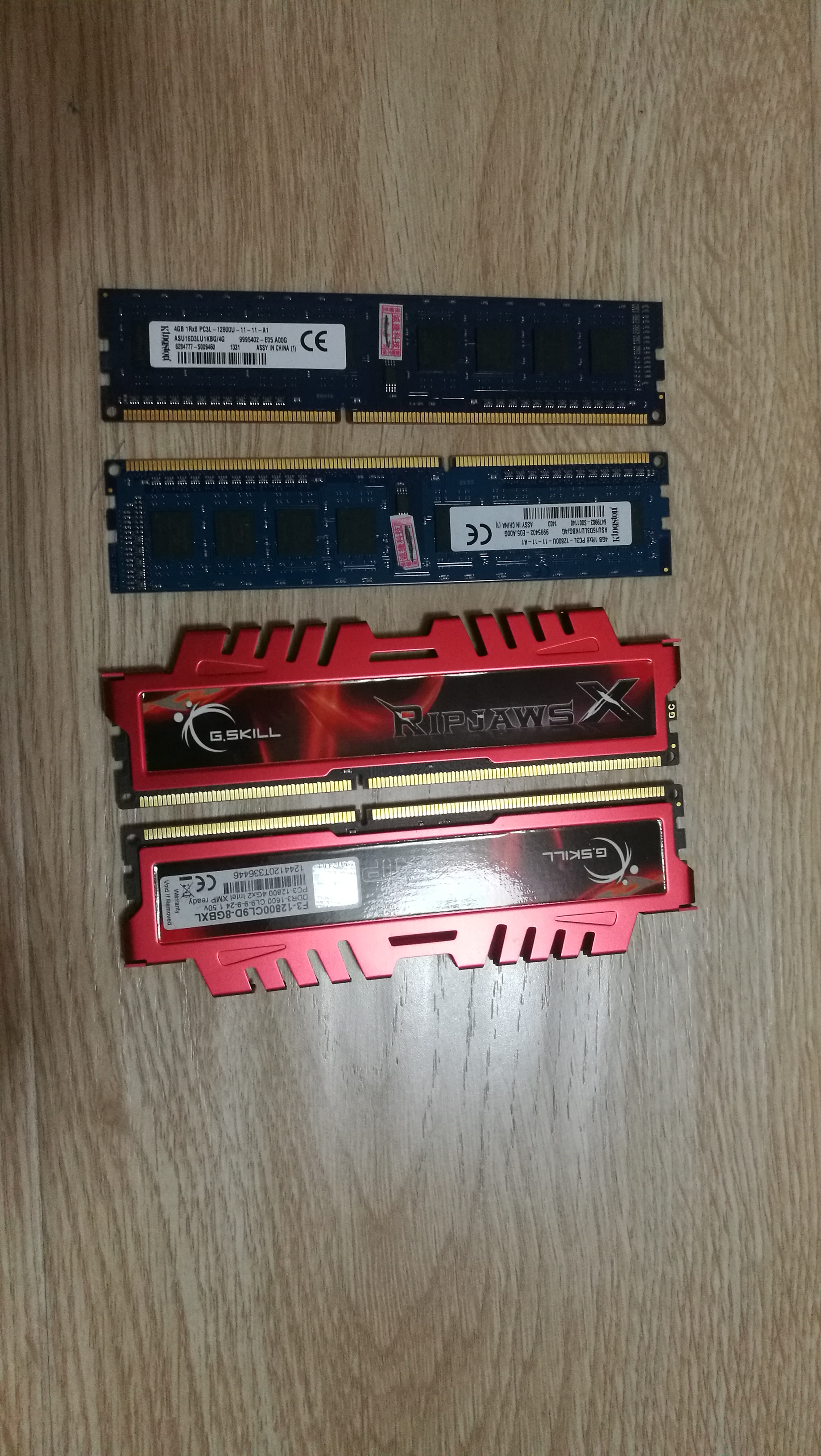 电脑硬件出金士顿芝奇ddr316004g内存