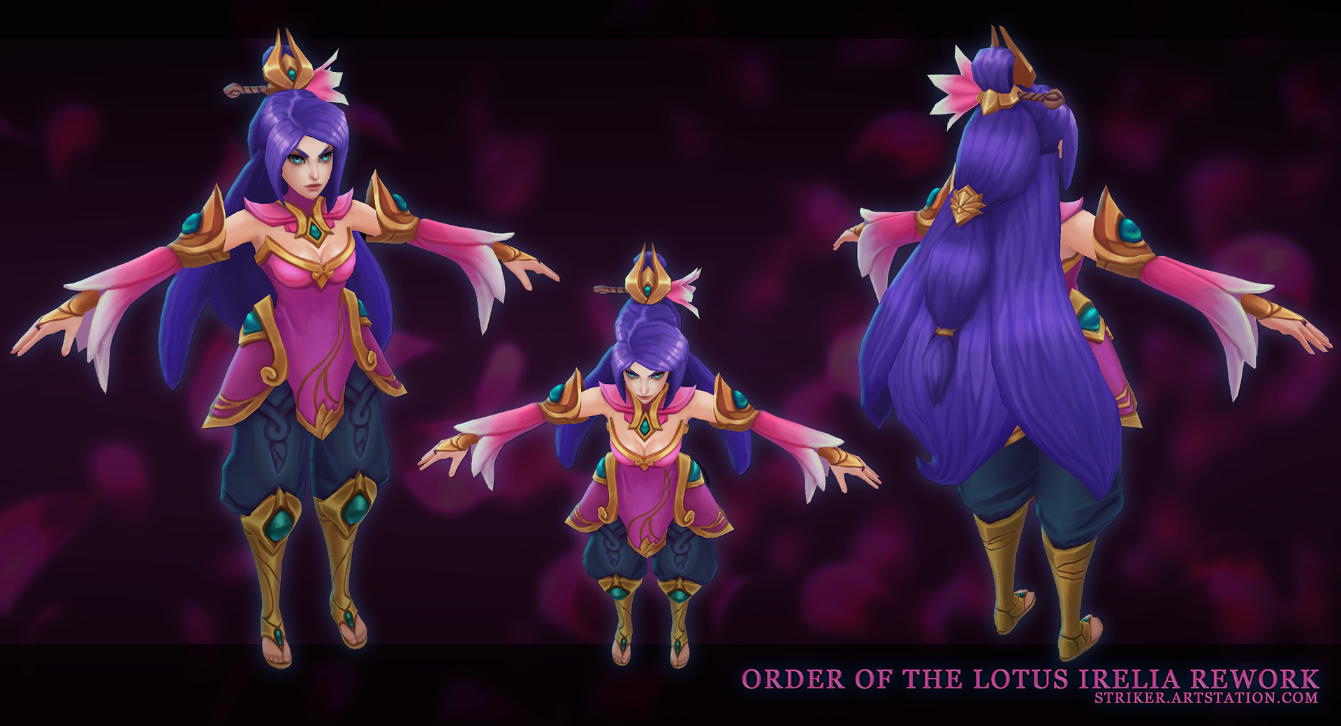 基础搬运新版刀锋舞者艾瑞莉娅各皮肤模型高清赏析附新旧对比视频