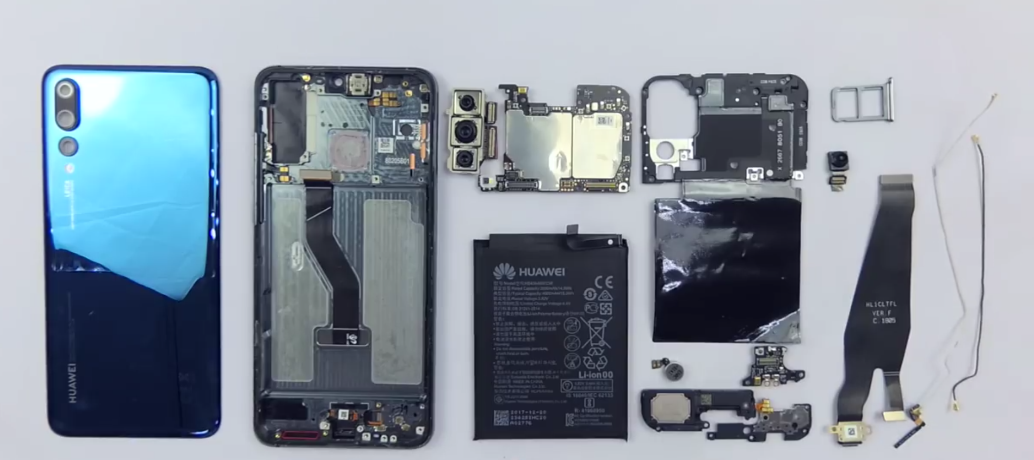 华为p20pro拆解视频