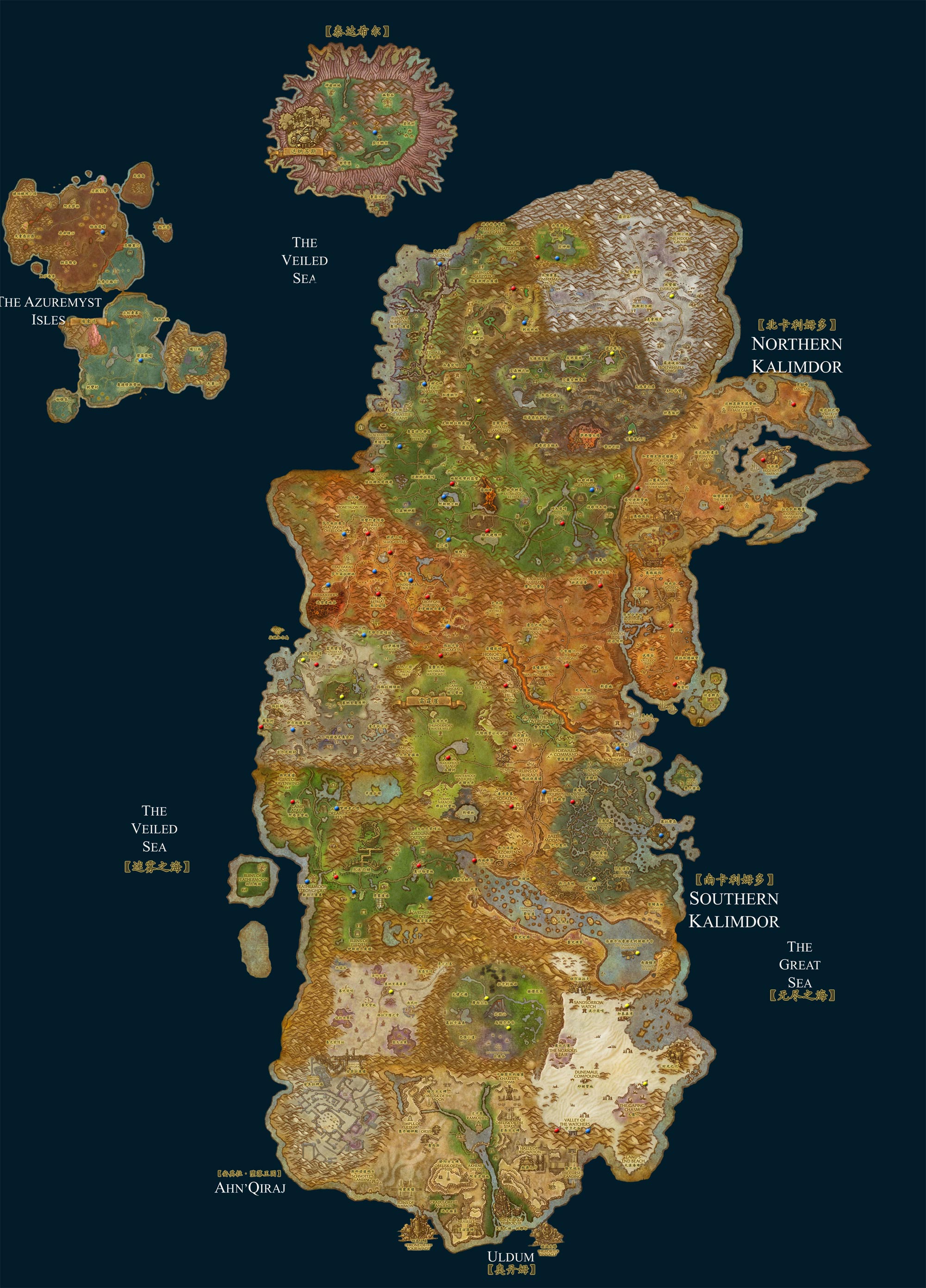 魔兽世界老版高清地图图片