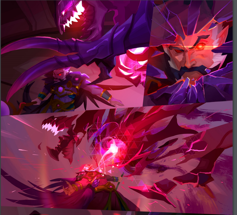 漫画的这个画面怎么看都是黑暗德哈卡要攻击乌鸦之神结果被乌鸦之神