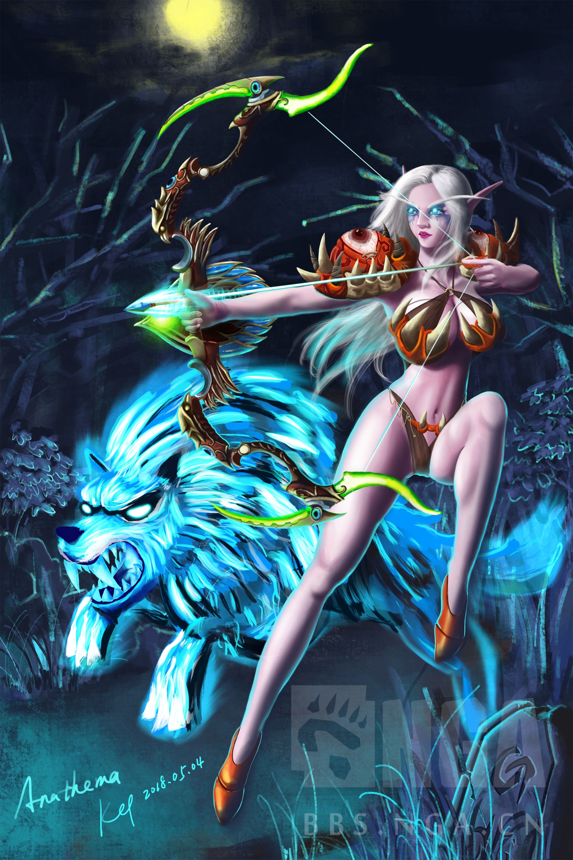 ipadpro画的精灵猎人