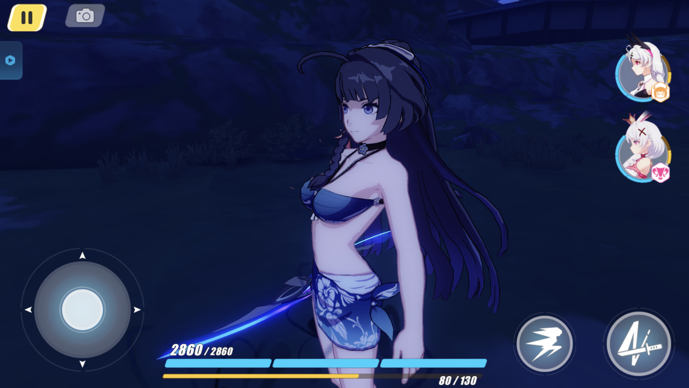 没错这就是我老婆黑夜背景下芽衣泳装配虚无太好看了