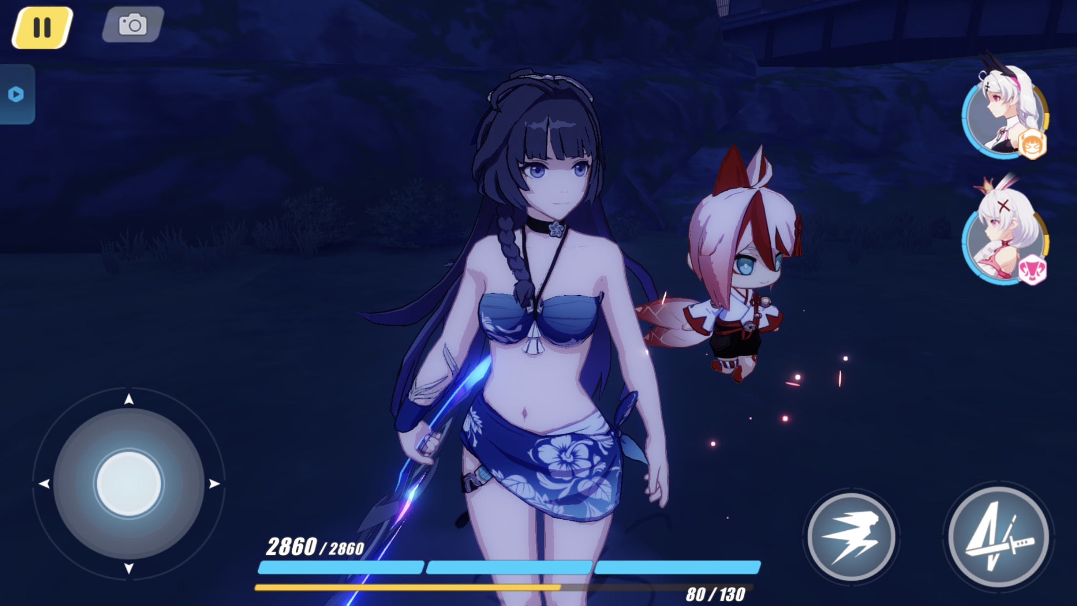 没错这就是我老婆黑夜背景下芽衣泳装配虚无太好看了