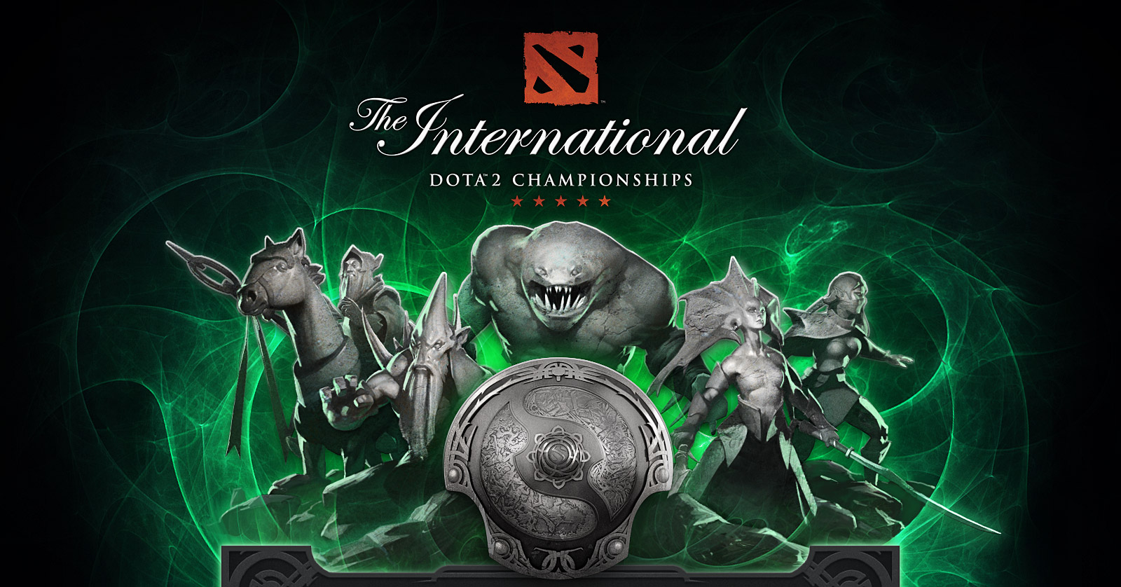 历届ti冠军雕像图!