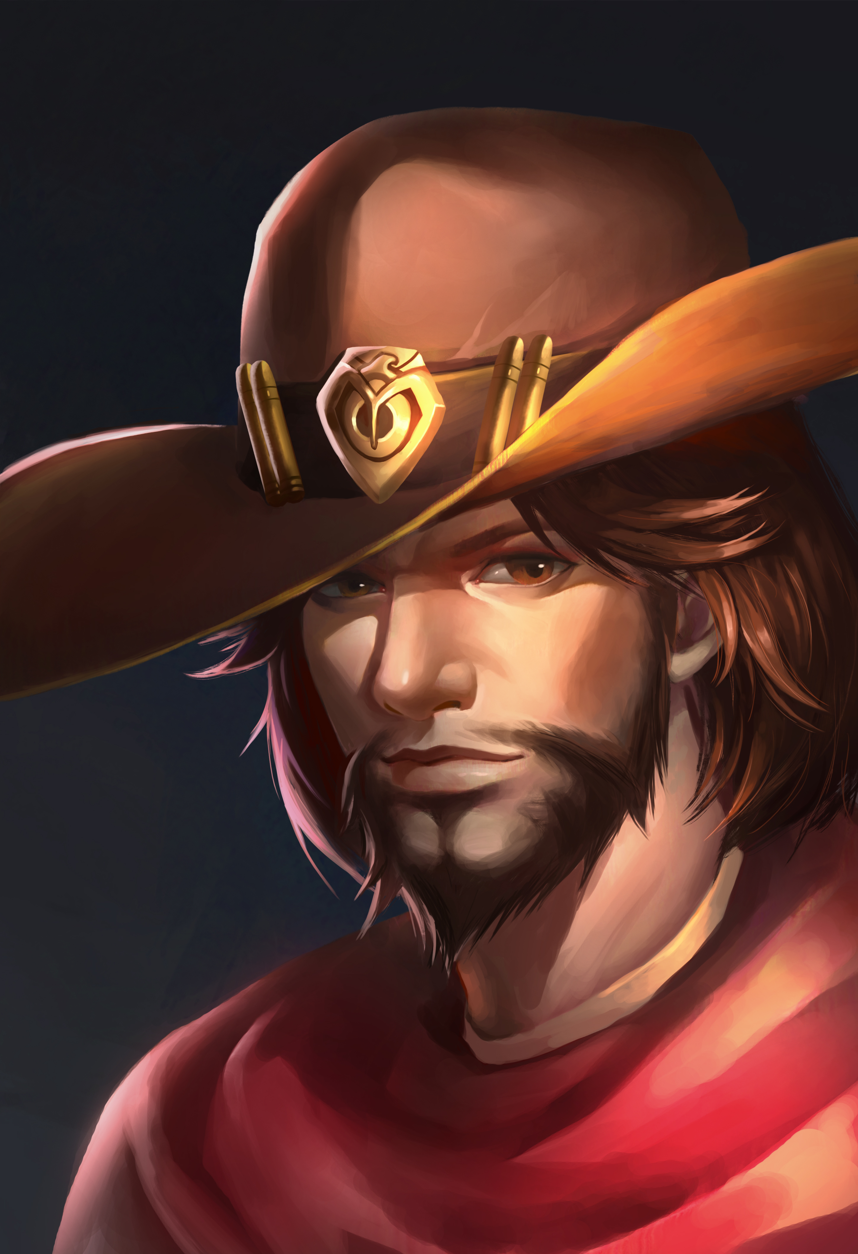 同人创作画了一张麦克雷和一张天使