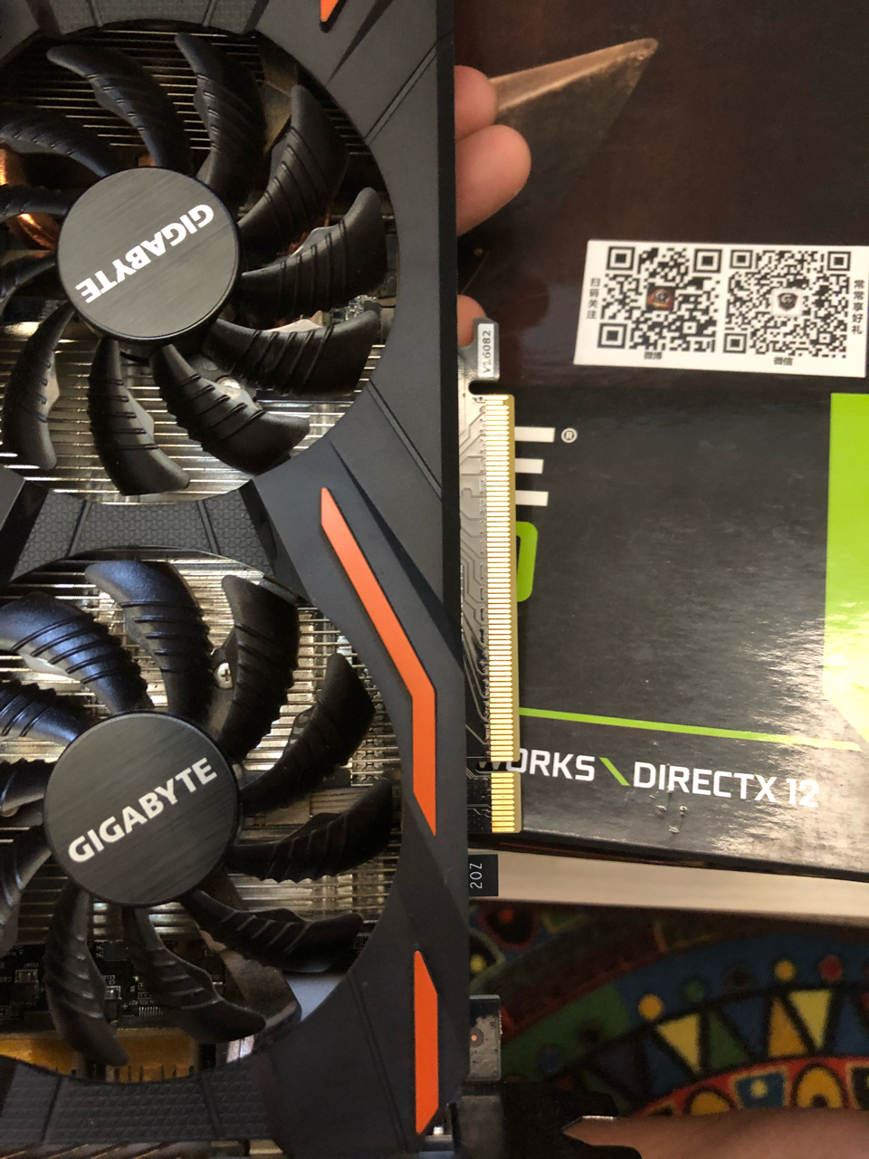 电脑硬件已出国行技嘉1080wf3oc8g自用箱说全