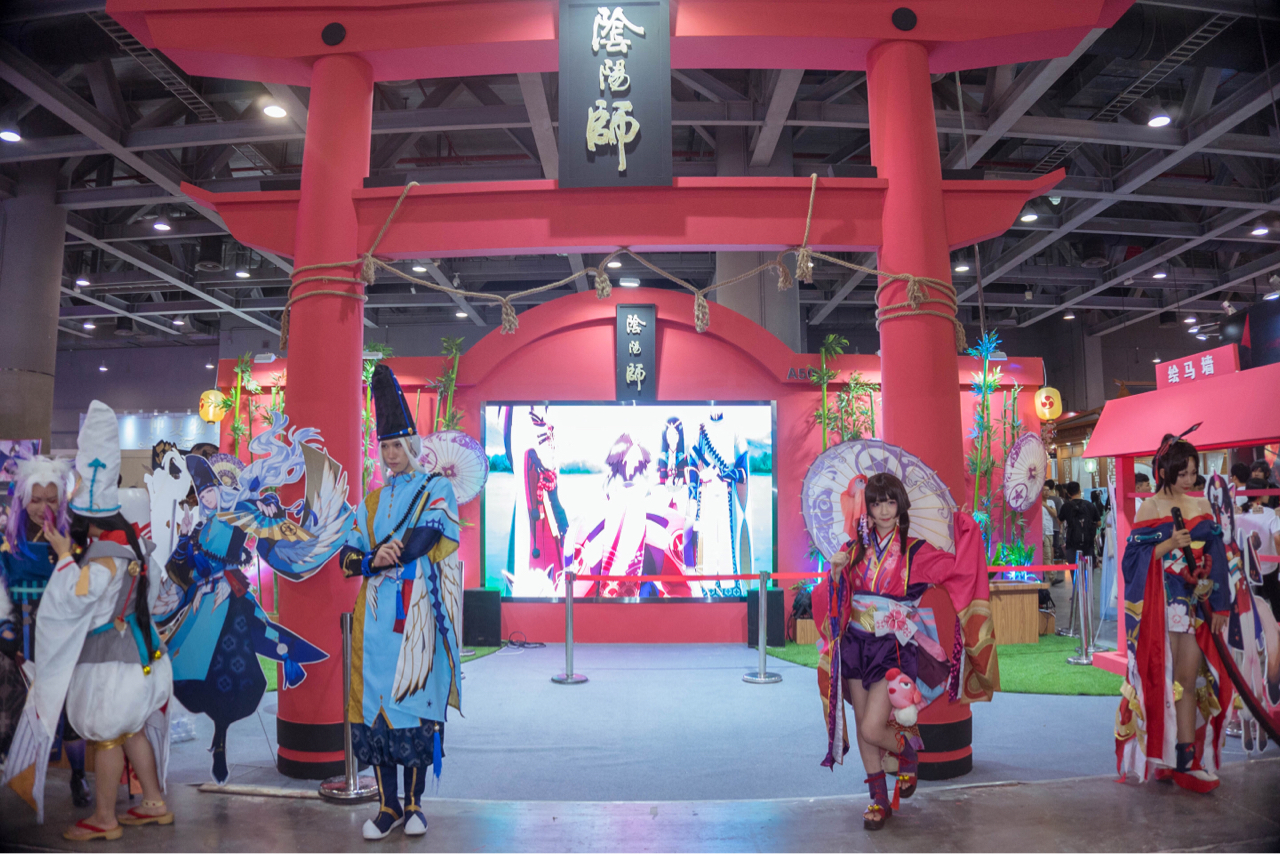 [漫展]广州萤火虫嘉年华,阴阳师展台现场